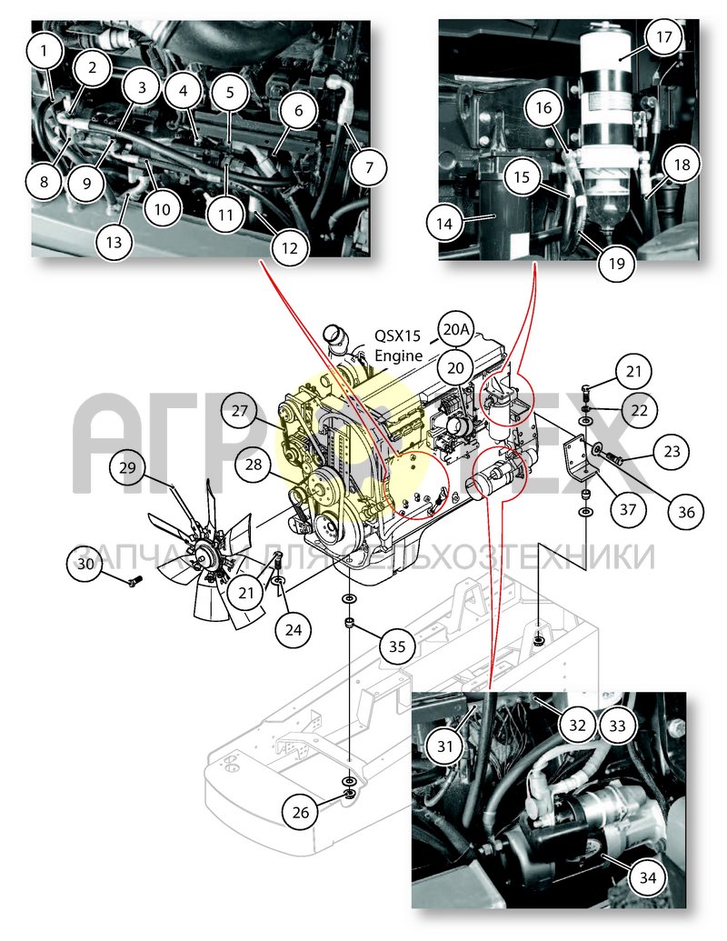 Двигатель - Левая сторона (01ENG02) (№28 на схеме)